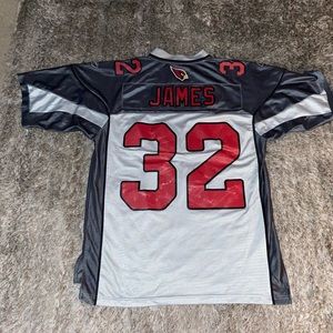 2008 Arizona Cardinals Edgerrin James Grey Alternate Reebok Authentic Jersey